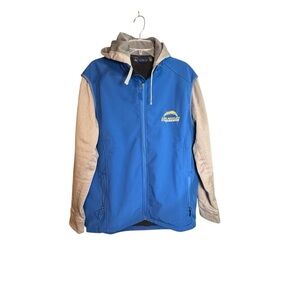 Los Angeles Chargers Dunbrooke Jacket Men’s L Softshell Hoodie NFL Full Zip Blue